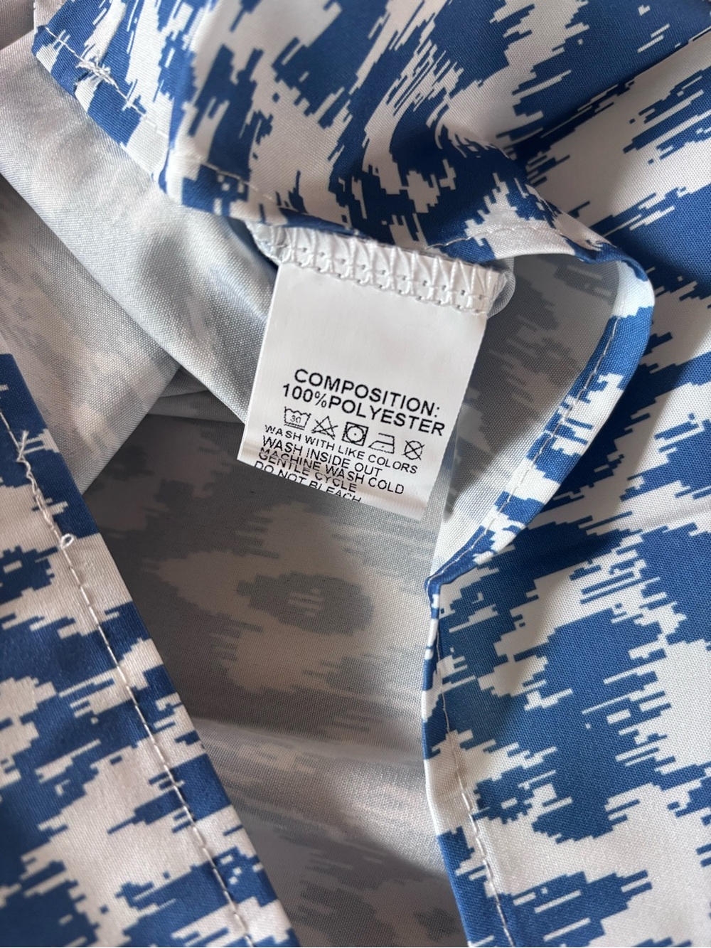 NWT Blue White Print Flowy Boho Maxi Dress - Picture 6 of 7
